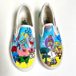 VANS SpongeBob Patrick RARE custom painted shoes women’s size 7.5
